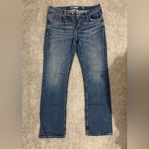 BKE Men's Straight Leg Jeans in Faded Blue Wash